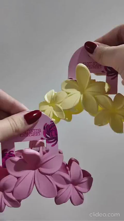 Pinzas Para El Cabello Tipo Flor Pantera Celeste