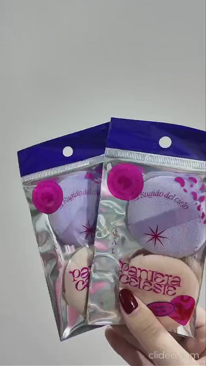 Set De Esponjas Maquillaje X 2 Unidades Pantera Celeste