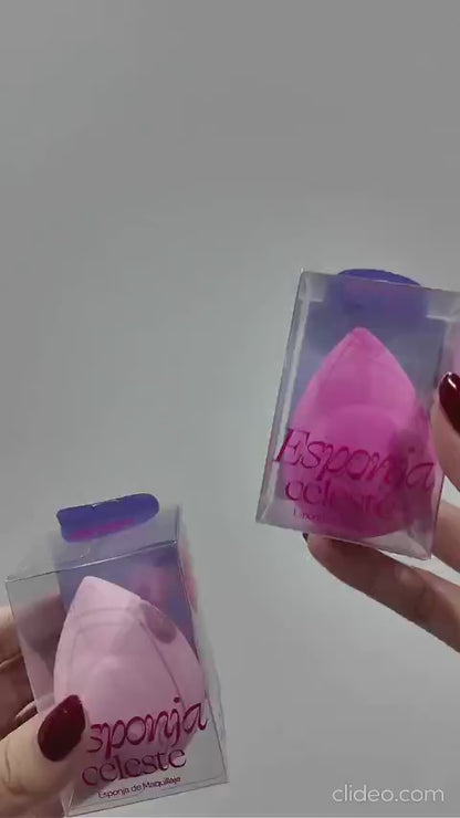 Esponja De Maquillaje Tipo Gota De Agua Pantera Celeste